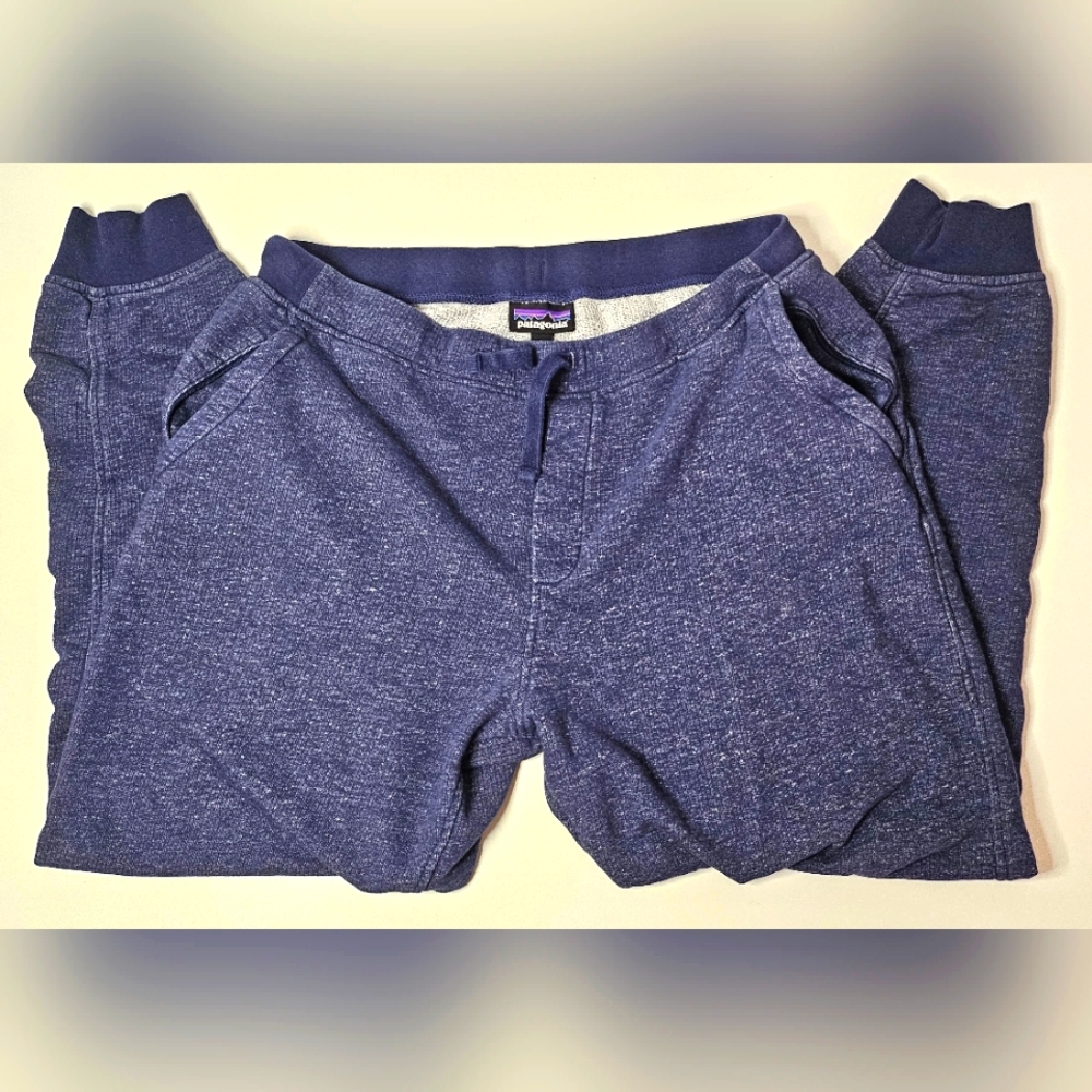 Patagonia men's jogger lounge sweatpant with drawstring zipper pockets sz large
